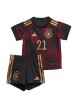 Fotbalové Dres Německo Ilkay Gundogan #21 Dětské Venkovní Oblečení MS 2022 Krátký Rukáv (+ trenýrky)